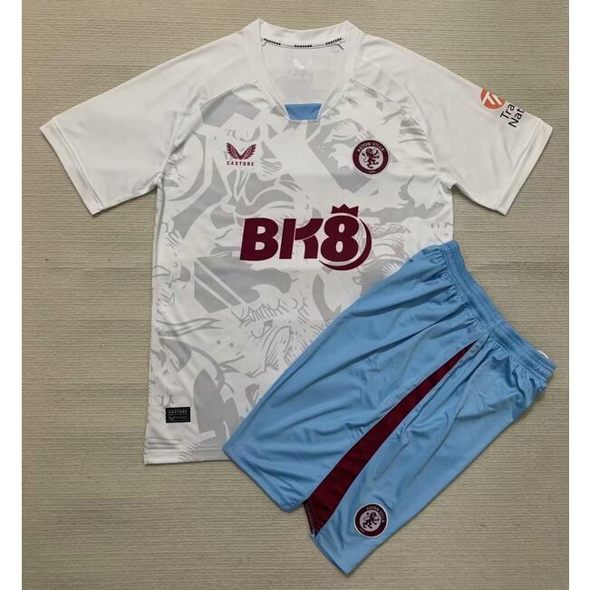 Aston Villa Away Soccer Kit 2023/24 Kids